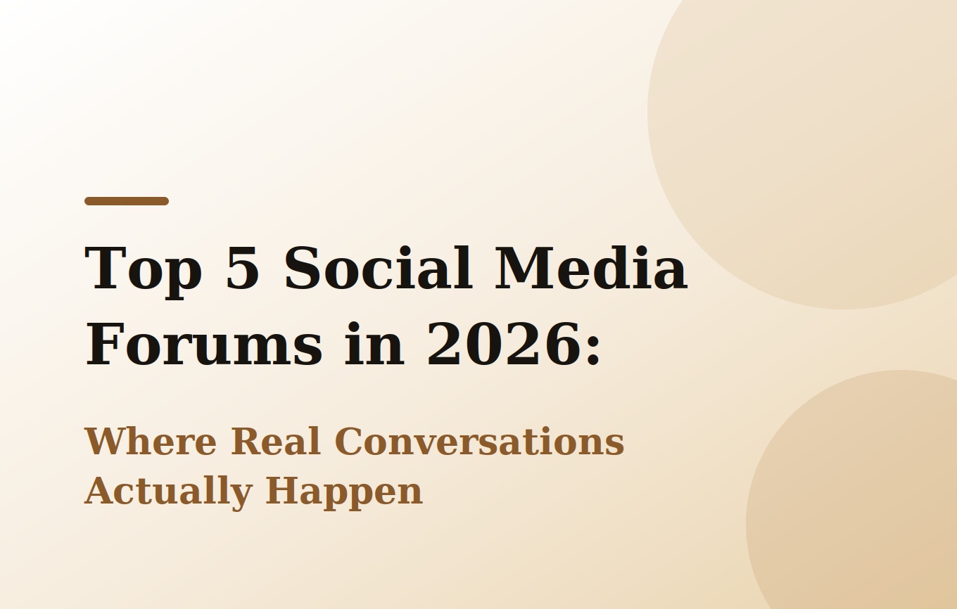 Top 5 Social Media Forums Top 5 Social Media Forums