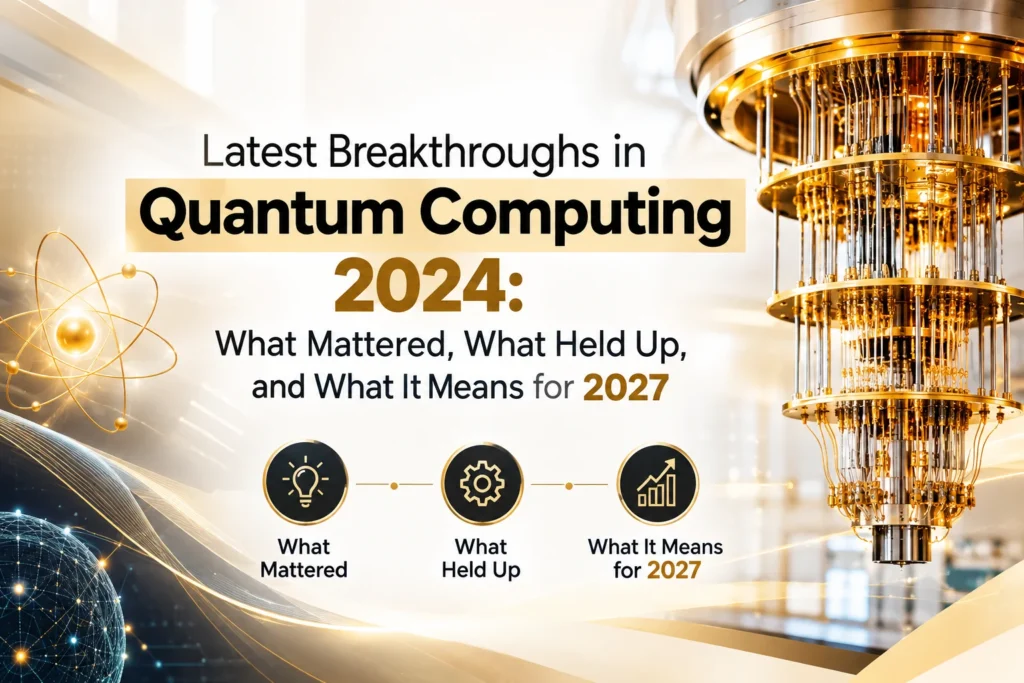 Latest breakthroughs in quantum computing in 2024, including key advances, validated results, and implications for 2027
