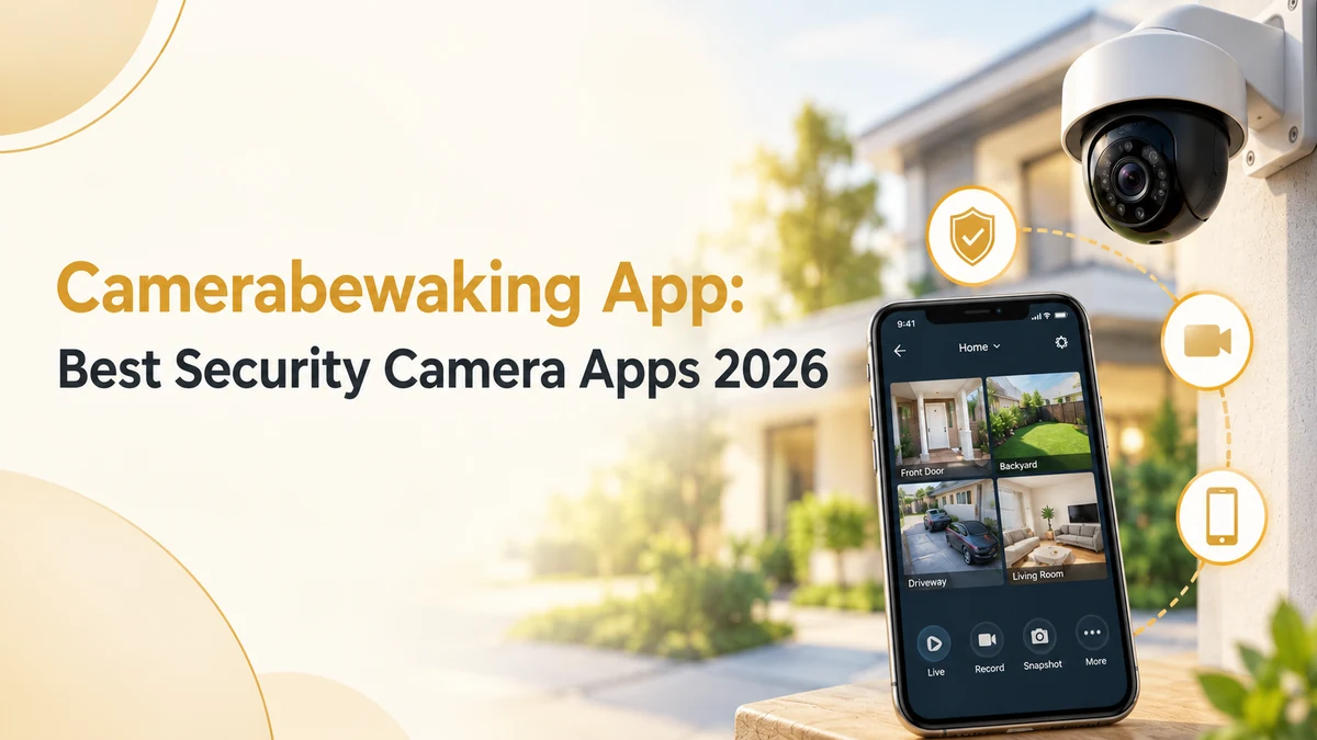 Camerabewaking App showing the best security camera apps for home security in 2026