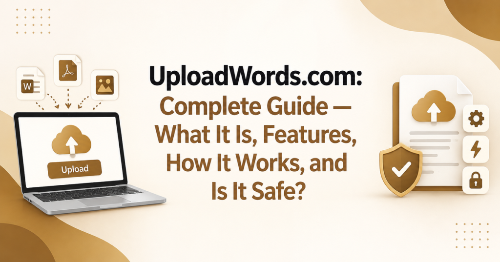 UploadWords.com complete guide showing its features, how it works, file uploading process, and safety considerations