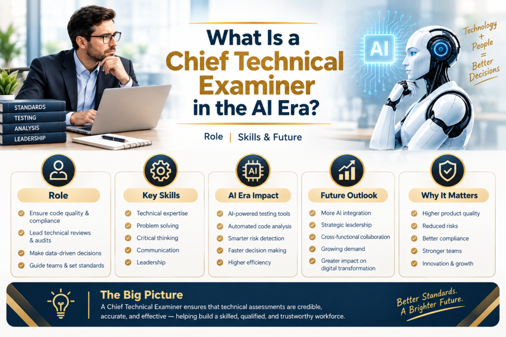 Chief Technical Examiner in the AI era explaining role, skills, and future opportunities