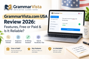 GrammarVista.com USA review 2026 showing grammar checking tools, features, pricing, and reliability