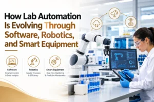 Lab automation using software, robotics, and smart laboratory equipment